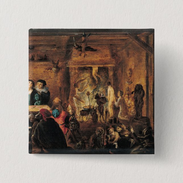 A Scene of Sorcery, 1633 15 Cm Square Badge (Front)