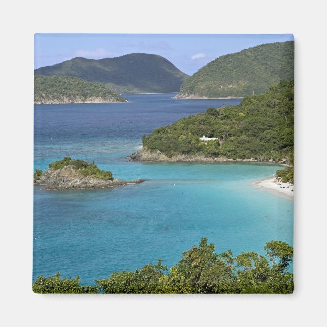 A scenic of Caneel Bay from a road at St. John Magnet (Front)