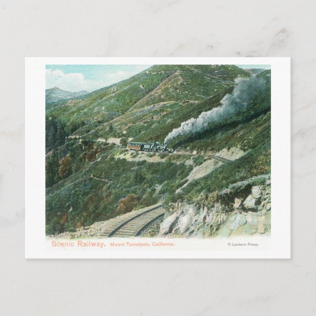 A Scenic Railway ViewMt. Tamalpais, CA Postcard (Front)