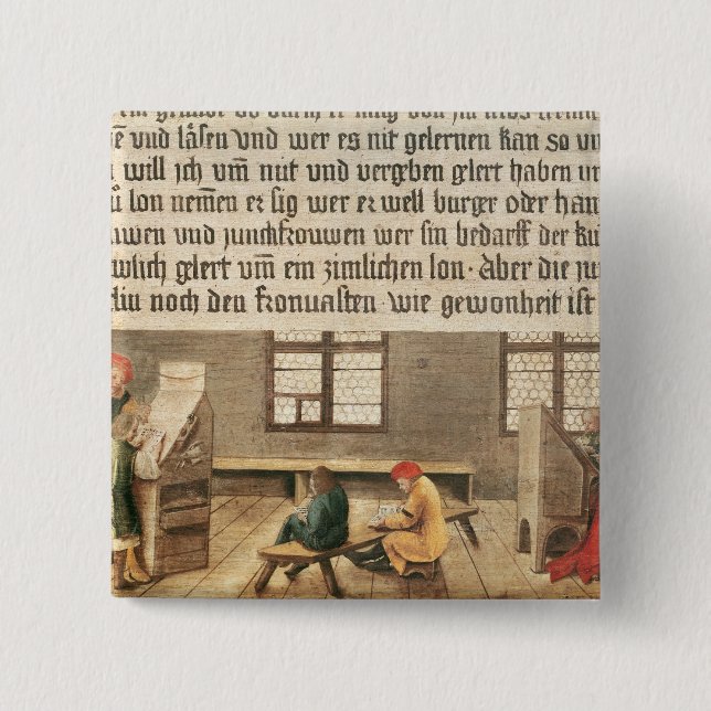 A School Teacher 15 Cm Square Badge (Front)