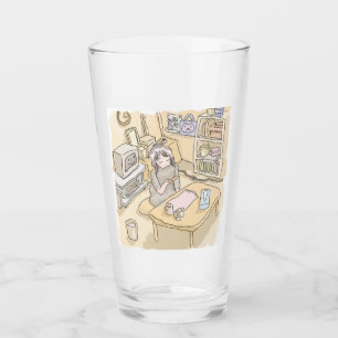 a scooping room glass