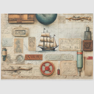 A Scrappy Nautical Series Design 10 Tissue Paper