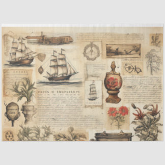 A Scrappy Nautical Series Design 19 Tissue Paper