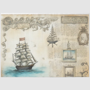 A Scrappy Nautical Series Design 7 Tissue Paper