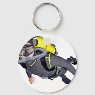 A SCUBA Diver Key Ring
