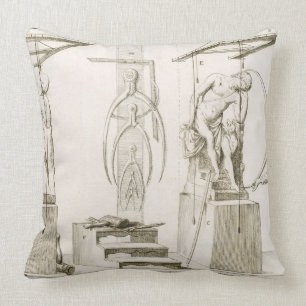 A Sculptor's Studio, c.1800 (engraving) Cushion