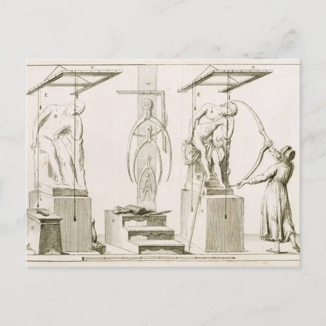 A Sculptor's Studio, c.1800 (engraving) Postcard (Front)