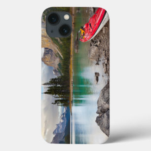 A sea kayak ashore at Spirit Island iPhone 13 Case