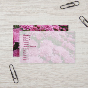 A Sea of Pink Chrysanthemums #2 Business Card