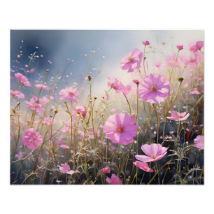 A Sea of Pink Cosmos Photo Print