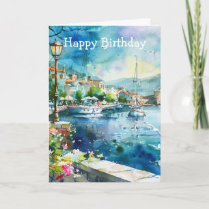 A Sea Port Birthday Card