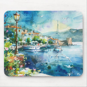 A Sea Port Mouse Pad