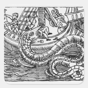 A Sea Serpent Square Sticker