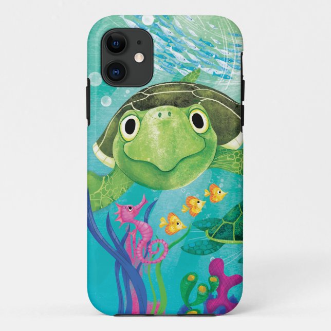 A Sea Turtle Rescue Case-Mate iPhone Case (Back)