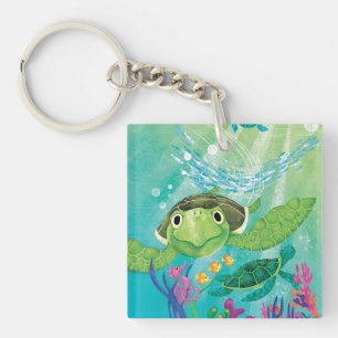 A Sea Turtle Rescue Key Ring