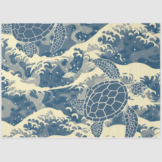 A Sea Turtle Series Design 2 Tissue Paper (Front)