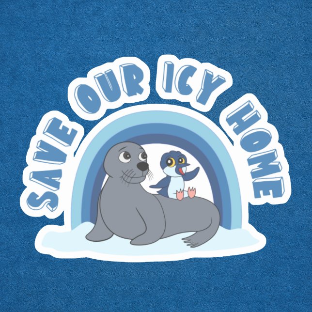 A seal and a penguin "Save Our Icy World" cartoon (Creator Uploaded)