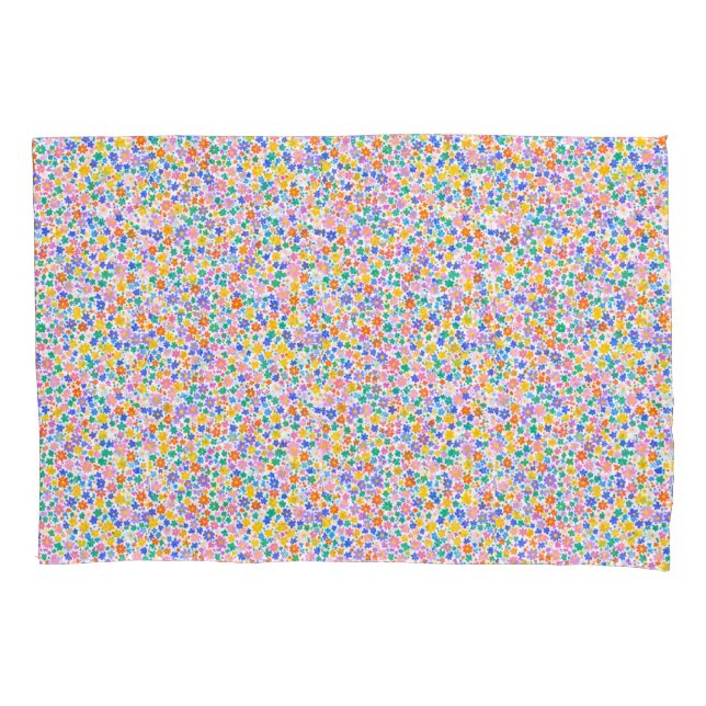  A seamless pattern of colourful small flowers  Pillowcase (Front)