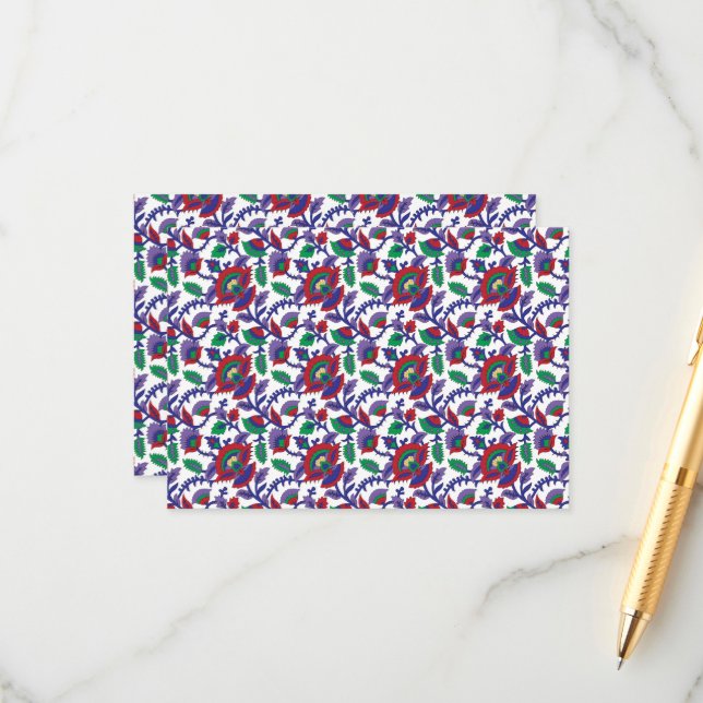 A seamless, symmetrical pattern featuring repeatin enclosure card (Front/Back In Situ)