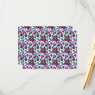 A seamless, symmetrical pattern featuring repeatin enclosure card