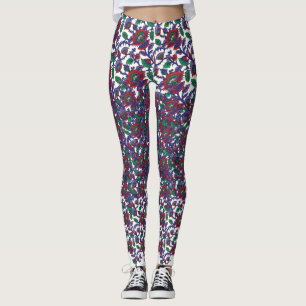 A seamless, symmetrical pattern featuring repeatin leggings
