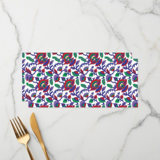 A seamless, symmetrical pattern featuring repeatin menu (Front/Back In Situ)