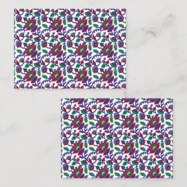 A seamless, symmetrical pattern featuring repeatin place card (Front/Back)