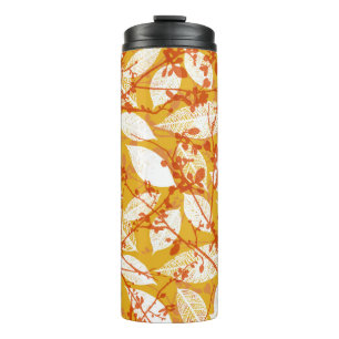 A seamless vintage background pattern of autumn le thermal tumbler
