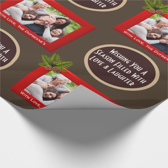 A Season Of Love & Laughter Christmas Wrapping Paper (Corner)