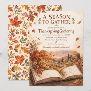 A Season to Gather Thanksgiving Invitation