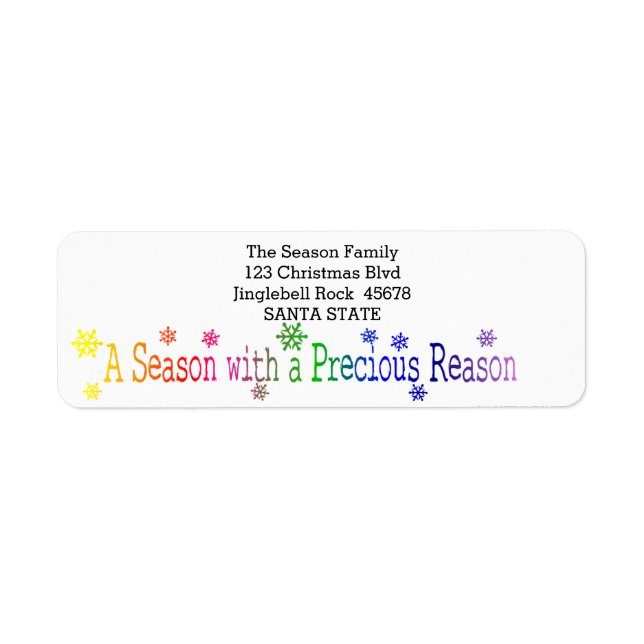 A Season with a Precious Reason (Front)