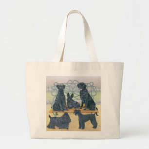 A seat in the park large tote bag