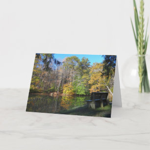 A Seat with an Autumn View in Pennsylvania Card