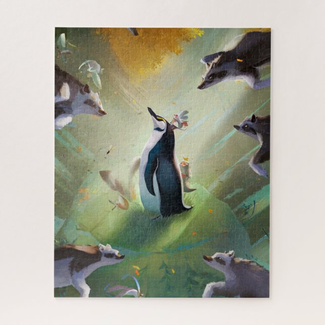 A Secret Dance Beneath the Golden Trees Jigsaw Puzzle (Vertical)