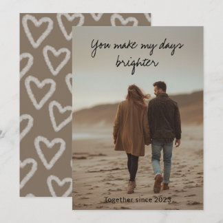 A Secret Message of Love – Personalized Valentine  Holiday Card