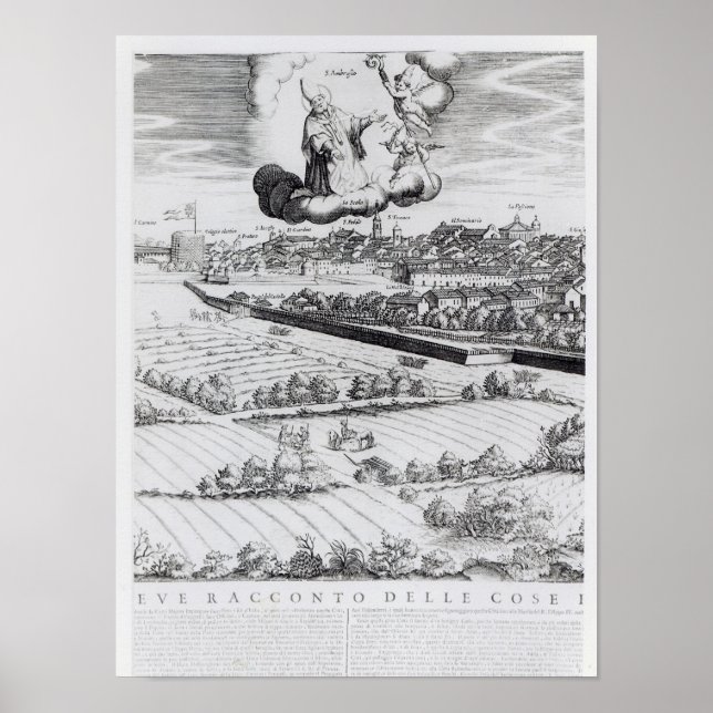 A Section of a Map of Milan, 1640 Poster (Front)