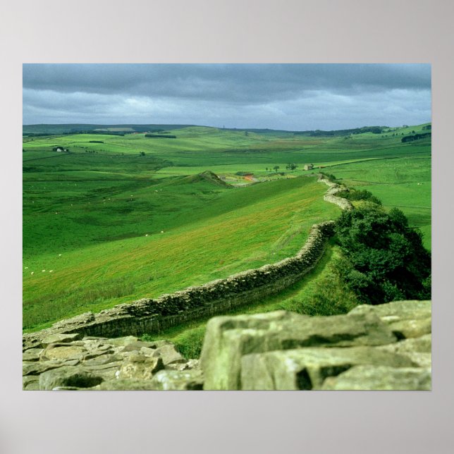 A section of Hadrian's Wall, 2nd century AD (stone Poster (Front)