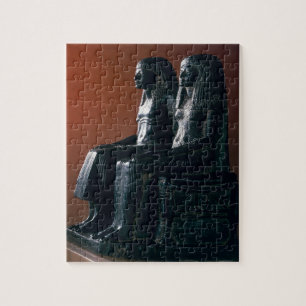 A seigneurial couple in ceremonial clothes, New Ki Jigsaw Puzzle