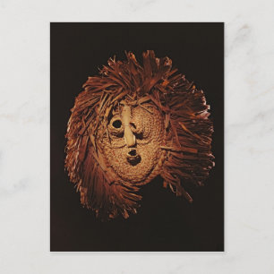 A Seneca mask used in winter rites Postcard