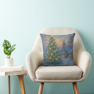 A sensual Monet-style Christmas tree Cushion