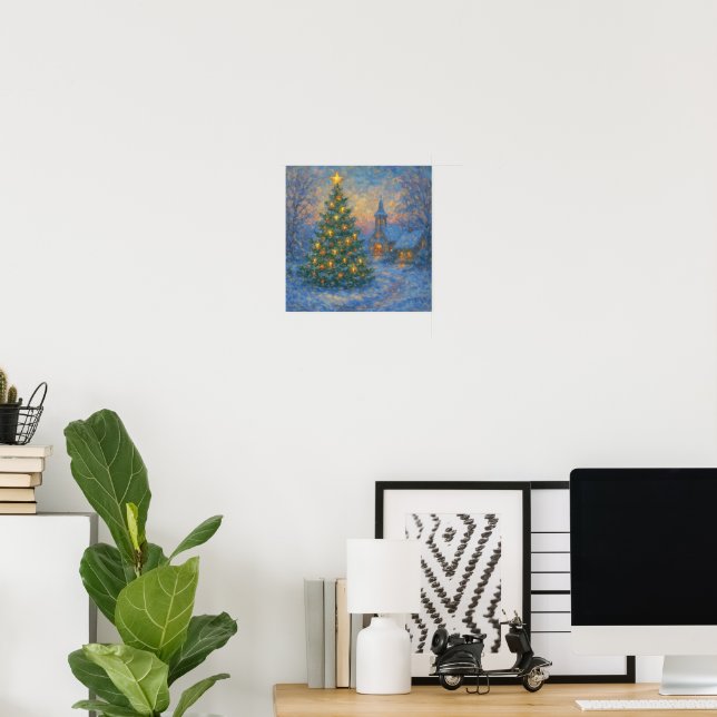 A sensual Monet-style Christmas tree Poster (Home Office)