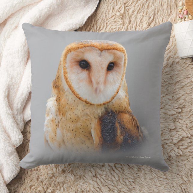 A Serene and Beautiful Barn Owl Cushion (Blanket)