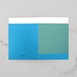 A serene blue sky with a few scattered white cloud foil greeting card