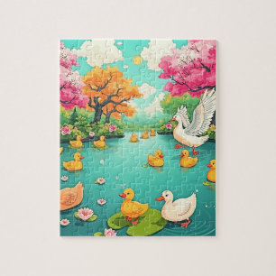 A serene pond chuldren;s jigsaw puzzle