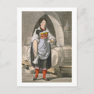 A serving girl at an Inn near Innsbruck, c.1800 (c Postcard