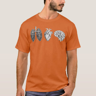 A set of human organ lungs heart and brain T-Shirt
