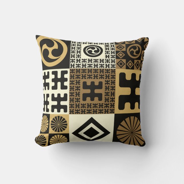 A set of japanese style seamless patterns, tribal  cushion (Front)