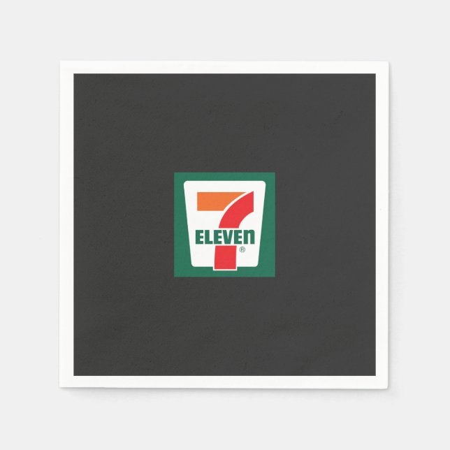 a seven seven logo on a green background napkin (Front)