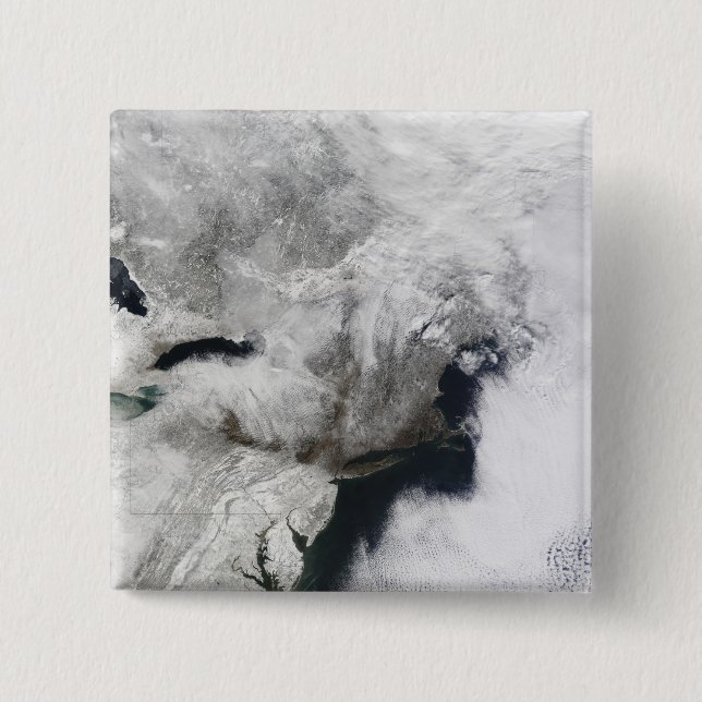 A severe winter storm 15 cm square badge (Front)