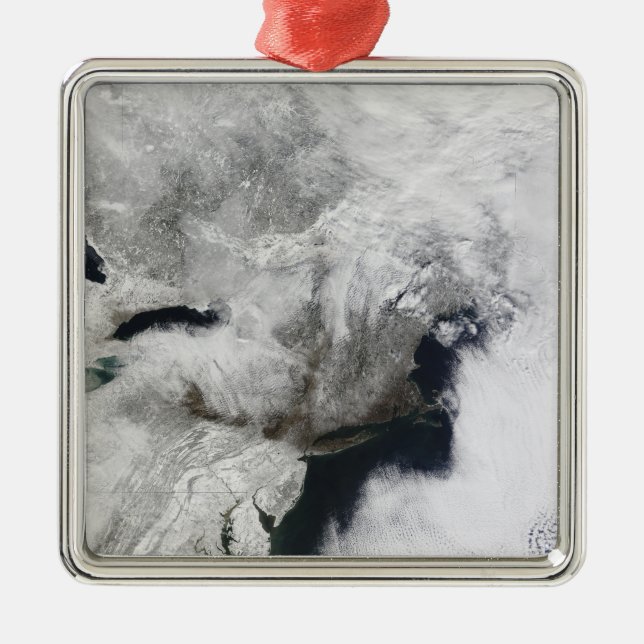 A severe winter storm metal tree decoration (Front)